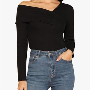 Off Shoulder Black Top